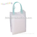 White Color Shopping Bag with Two Light Green Handles